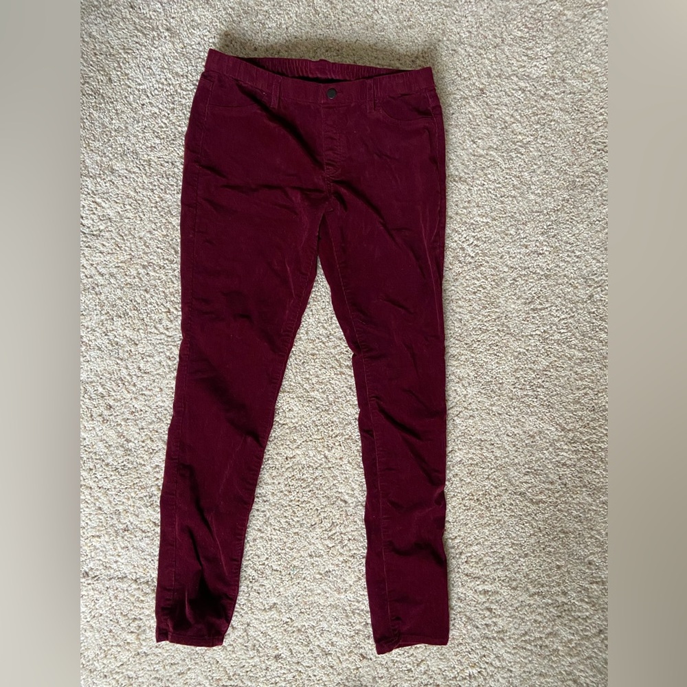 Uniqlo red corduroy pants